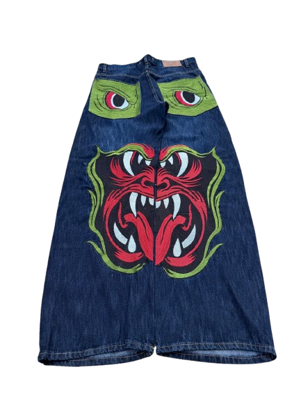 Calças Baggy Hip Hop USA JNCO Style