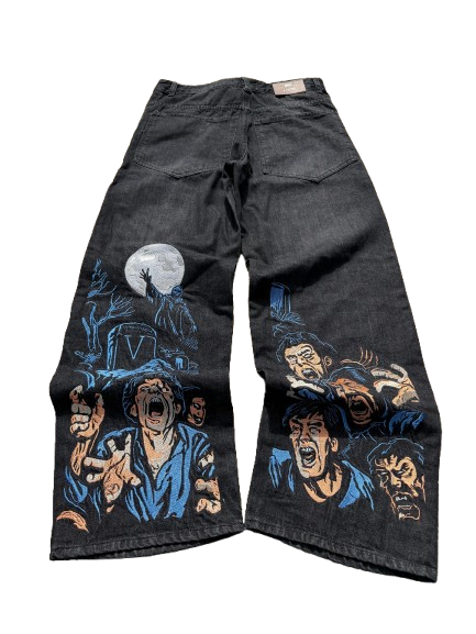 Calças Baggy Hip Hop USA JNCO Style